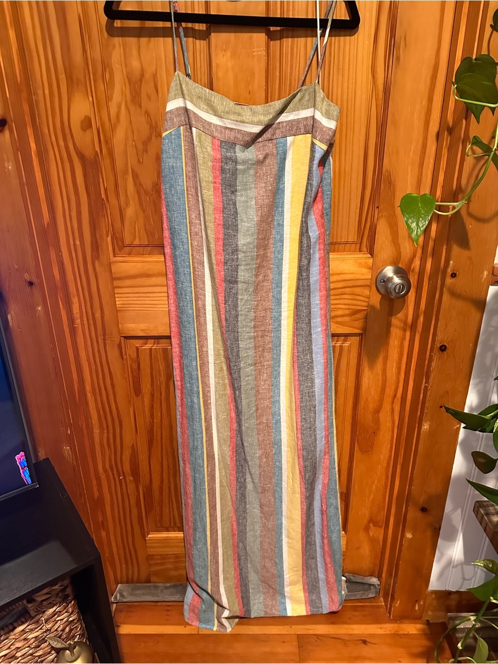 NWT magaschoni  Multicolor Linen-Blend Maxi dress.